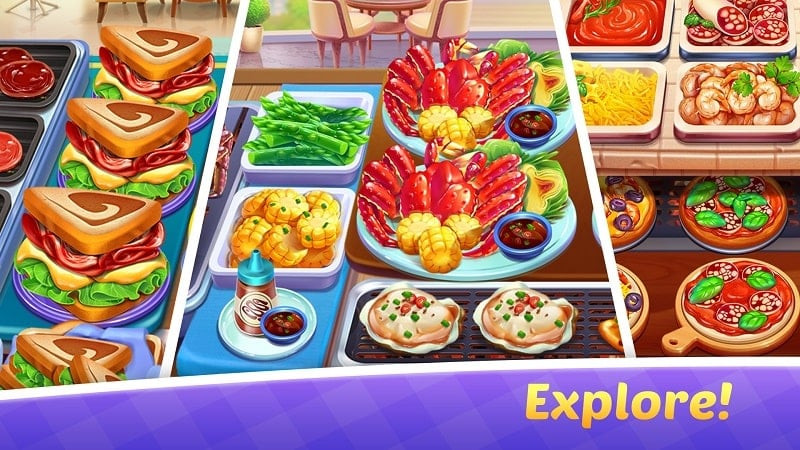 Cooking Train Food Games Mod APK World Map