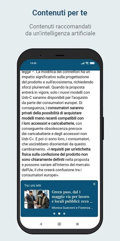 Saving Favorite Topics in Corriere della Sera MOD APK