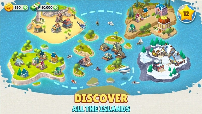 Cosy Town MOD APK Building Upgrade