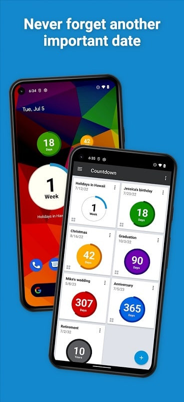 Countdown Widget MOD APK Screenshot