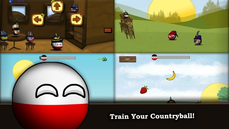 Diverse nations with unique flag emblems in Countryball: Europe 1890