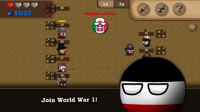 Training and equipping troops in Countryball: Europe 1890