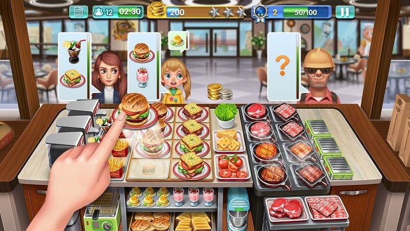 Crazy Cooking MOD APK gameplay