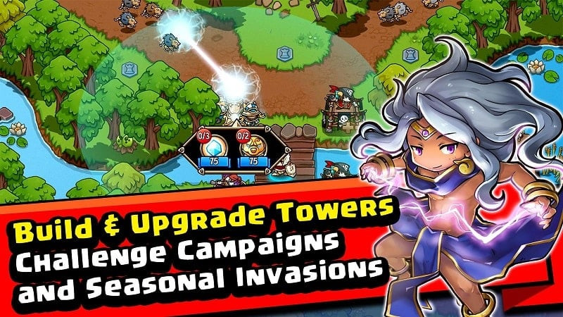 Crazy Defense Heroes mod apk hero abilities