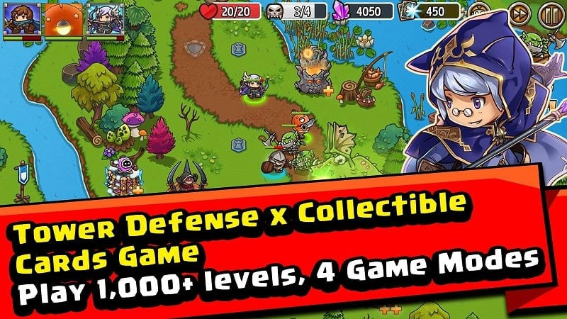 Crazy Defense Heroes mod apk clan gameplay