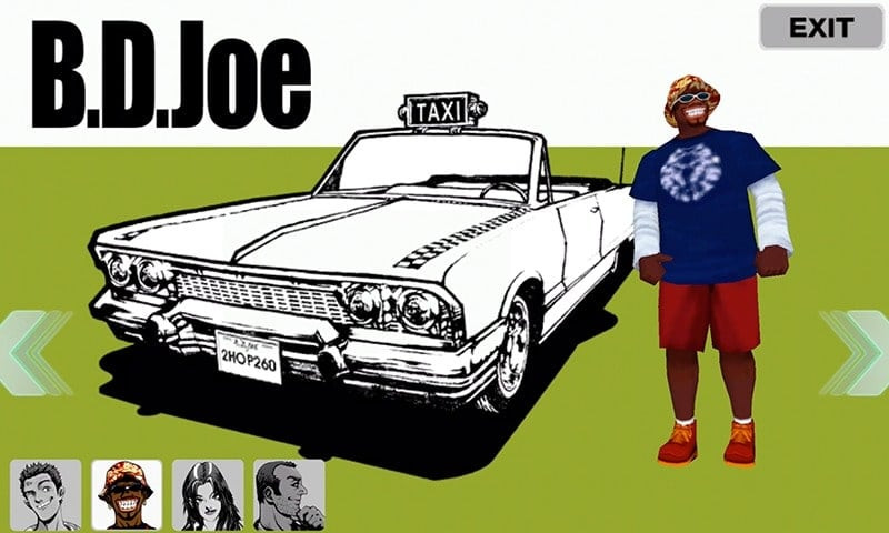 Crazy Taxi Classic character selection screenshot