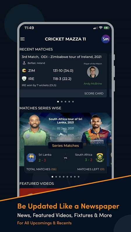 Cricket Mazza 11 Live Line MOD APK Screenshot