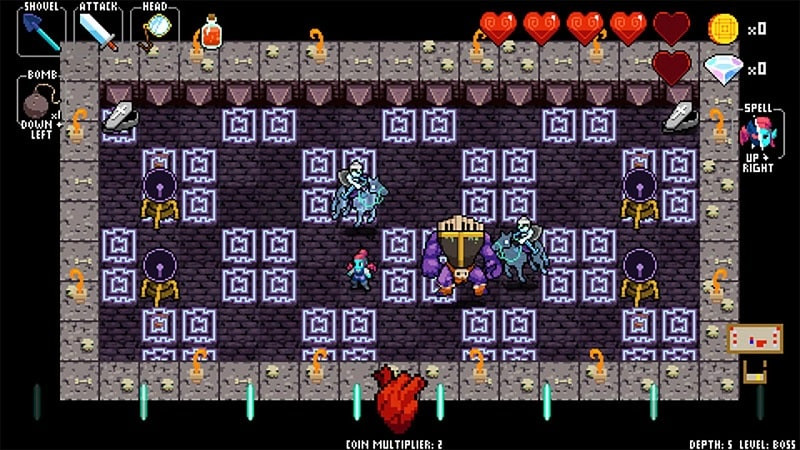 Crypt of the NecroDancer Character in God Mode