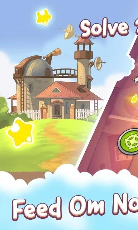 Om Nom receiving candy in Cut the Rope: Experiments