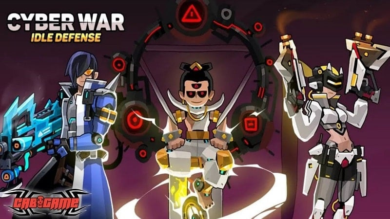 Cyber War Idle Defense heroes MOD APK