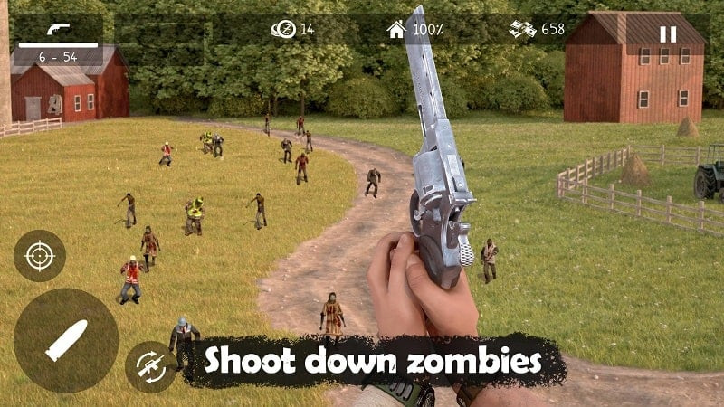 Dead Zed MOD APK zombie horde screenshot