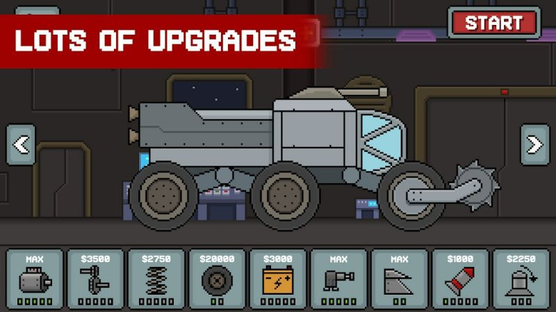 Death Rover Android vehicle customization screenshot