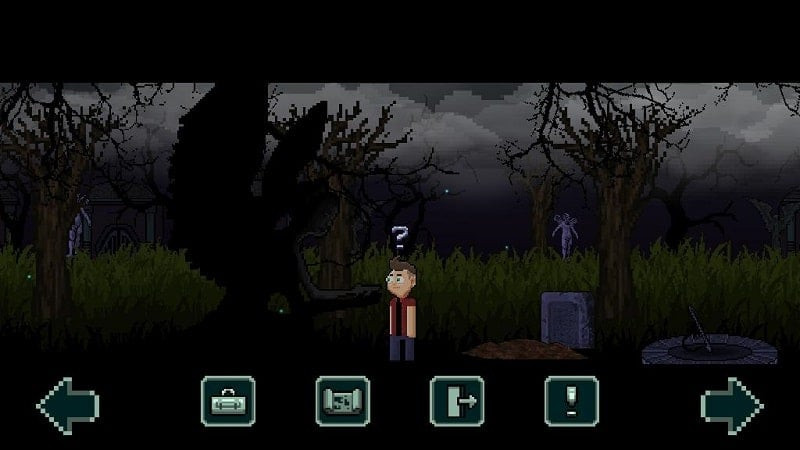 Dentures and Demons 2 gameplay screenshot showing a different environment