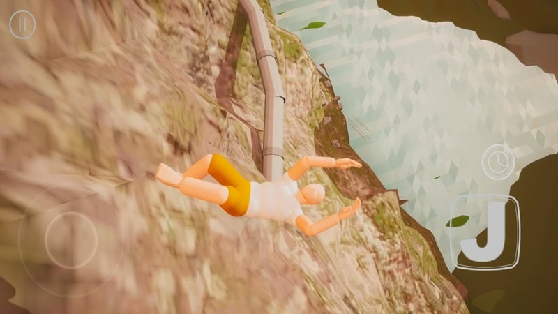 Gripping the cliff face in Difficult Mountain Climbing 3D MOD APK