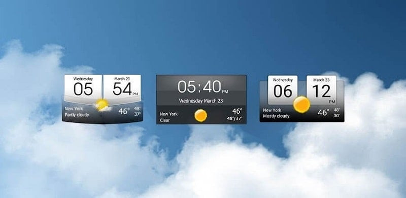 Digital Clock & World Weather trên điện thoại Android