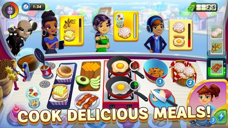 Diner DASH Adventures MOD APK screenshot