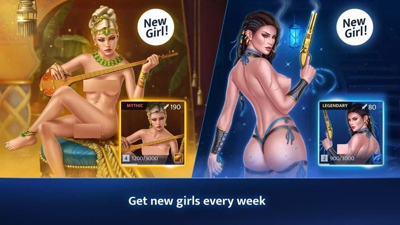 Dirty League MOD APK goddess collection screenshot