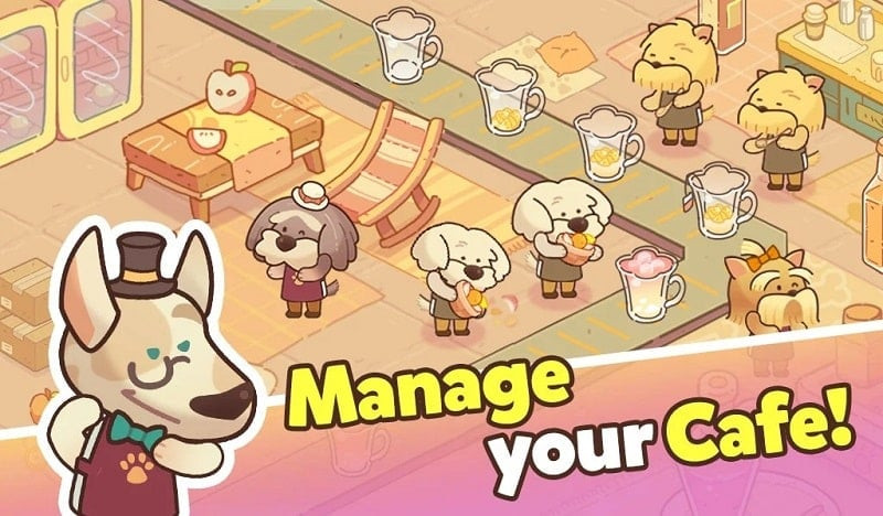 Dog Cafe Tycoon food and drinks