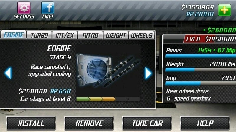 Drag Racing mod apk game levels