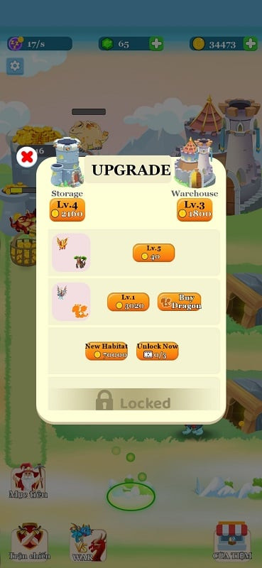 Dragon Castle gameplay interface