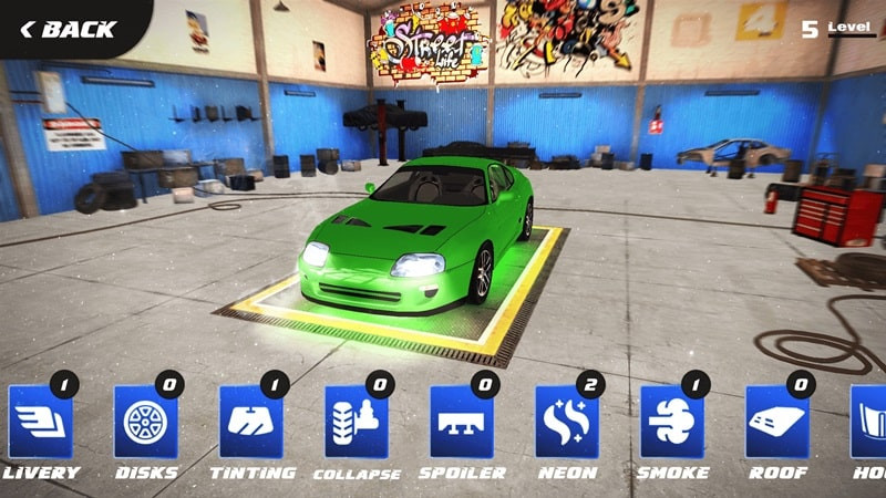 Upgrading Car in Drift No Limit MOD APK