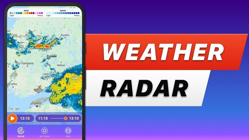 Dự báo thời tiết với RAIN RADAR