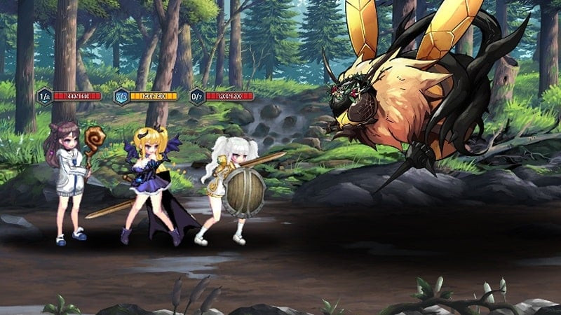 Dungeon Princess 3 boss battle screenshot