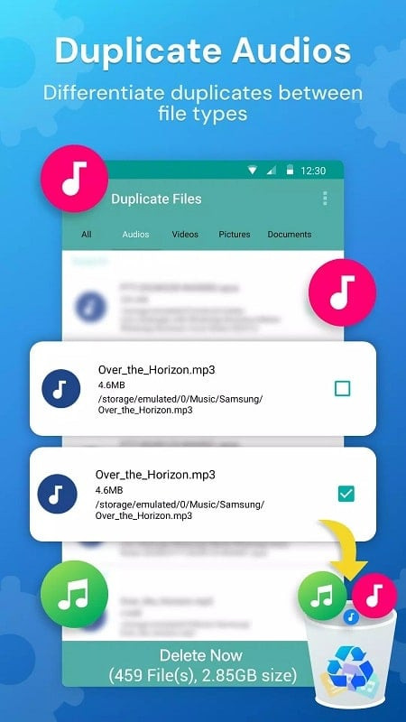 Duplicate Files Fixer app on Android.