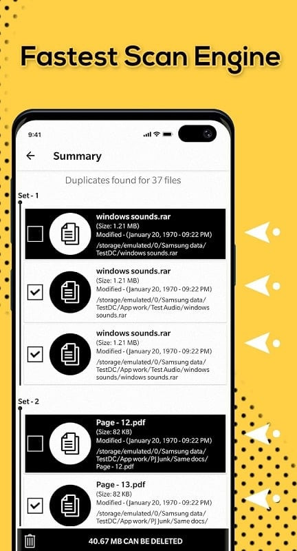 Duplicates Cleaner mod - Storage management