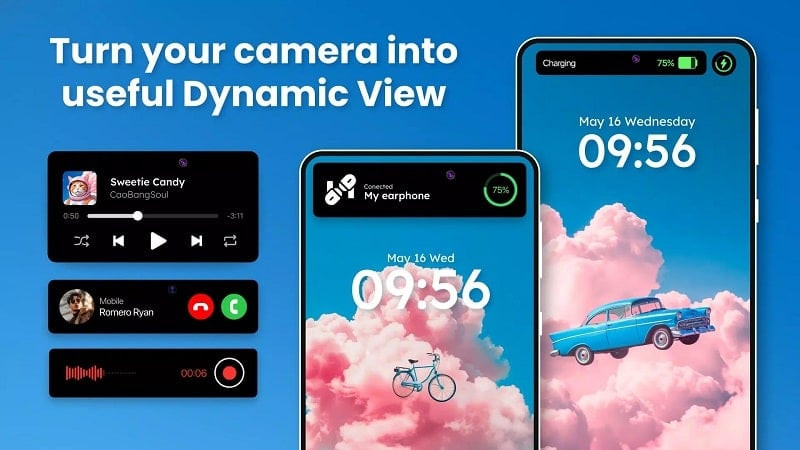 Dynamic View AZ trên màn hình điện thoại