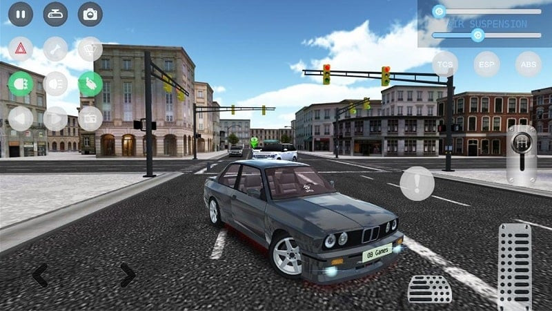 Exploring the city in E30 Drift and Modified Simulator MOD APK