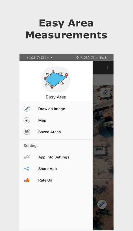 Measuring multiple areas at once in Easy Area MOD APK