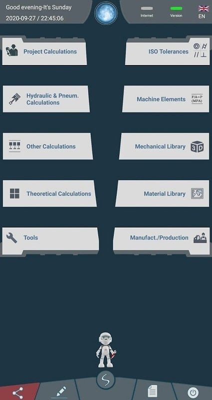 Engineering Tools APK screenshot showcasing calculation features