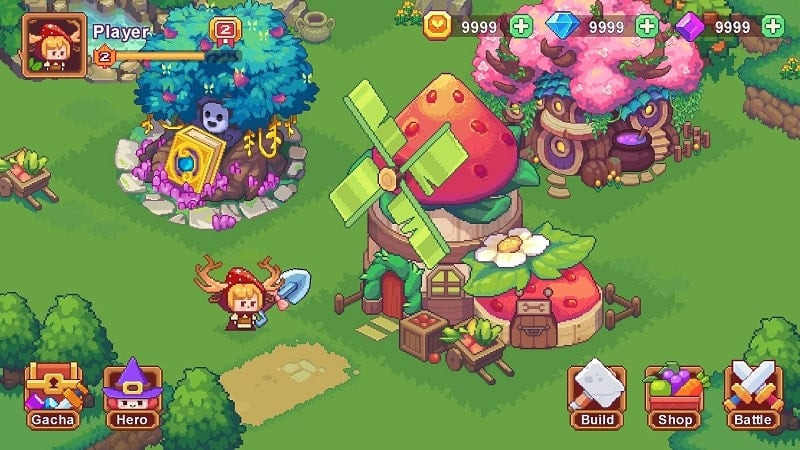 Epic Garden MOD APK screenshot showing items