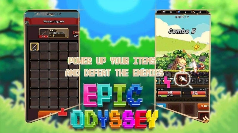 Epic Odyssey combat screenshot