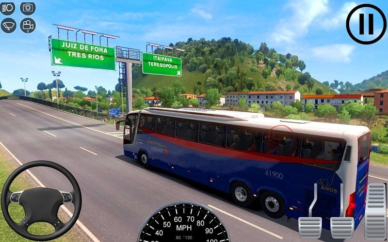 Euro Coach Bus Simulator Games MOD APK Screenshot - Safe Driving