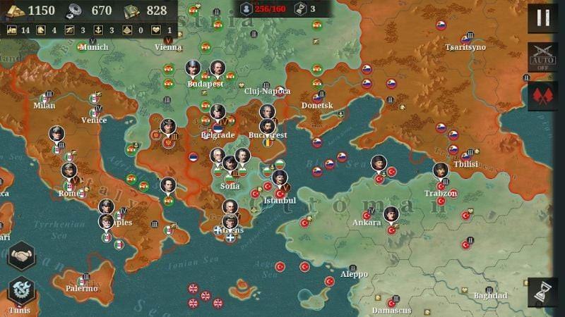 European War 6: 1914 gameplay screenshot showing troop movement