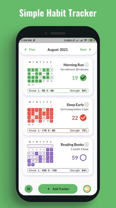 EZ Habit MOD APK - Annual Log View