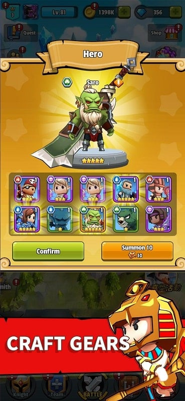 EZ Knight MOD APK Character Selection