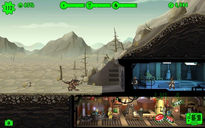 Fallout Shelter wasteland exploration screenshot