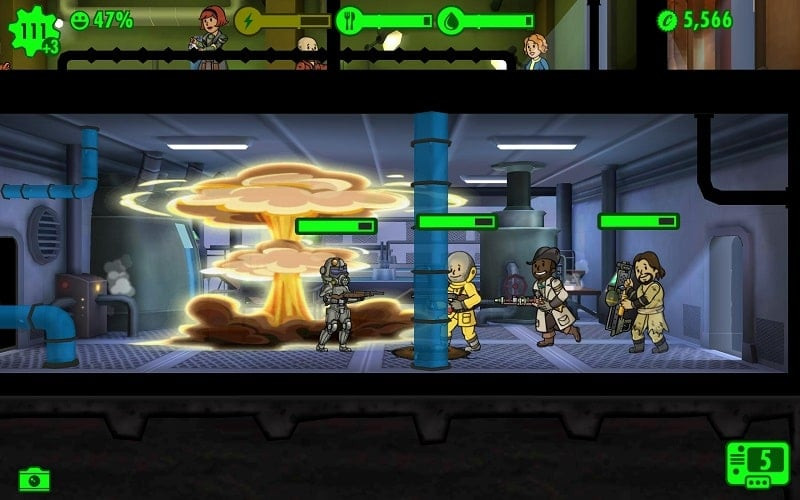 Fallout Shelter dweller management screenshot