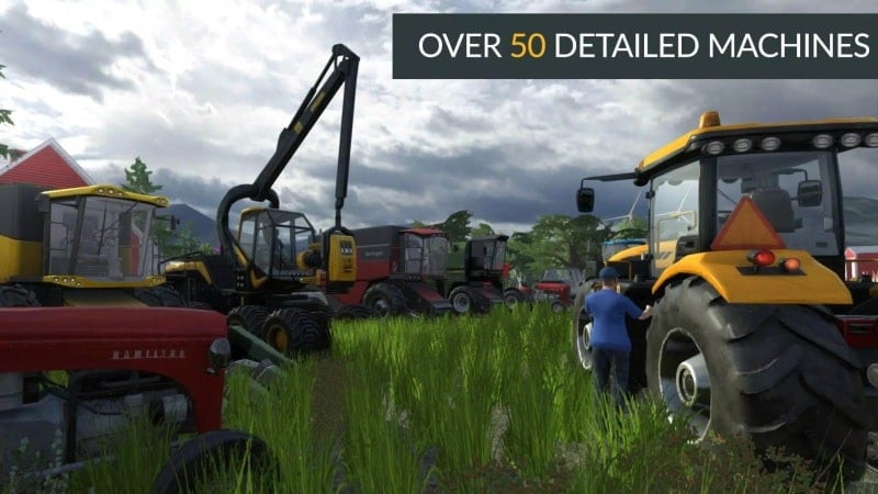 Farming PRO 3 screenshot showing harvested crops