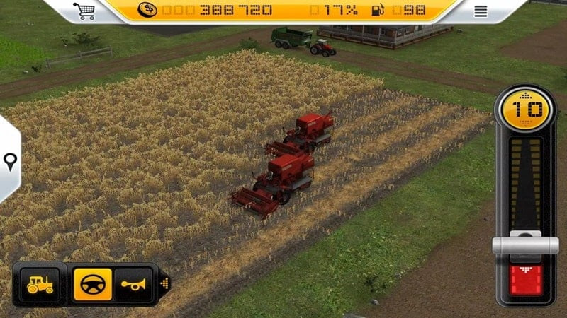 Farming Simulator 14 MOD APK crop management screenshot