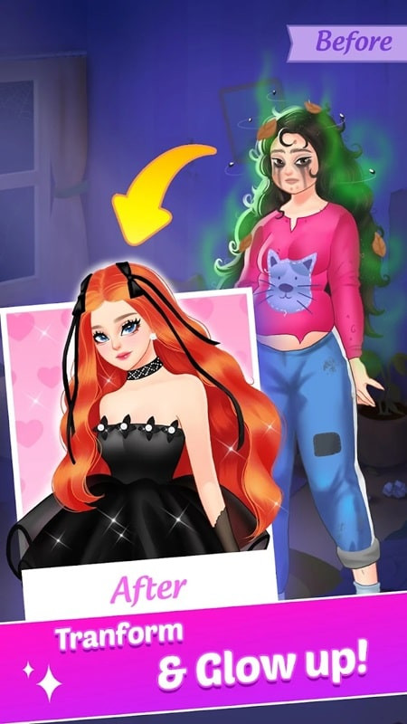 Fashion Drama MOD APK screenshot showcasing outfits