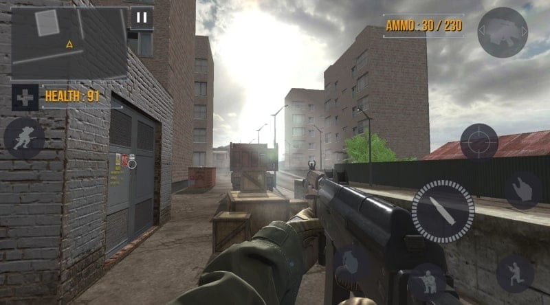 FGB Operators in-game screenshot demonstrating the controls and HUD