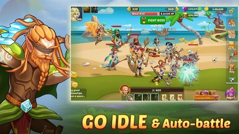 Conquering new lands in Firestone Idle RPG MOD APK