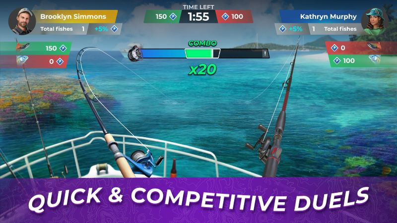 Fishing Rival MOD APK Gameplay