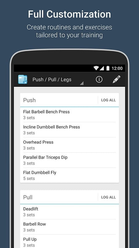 FitNotes optimizing workout efficiency screenshot