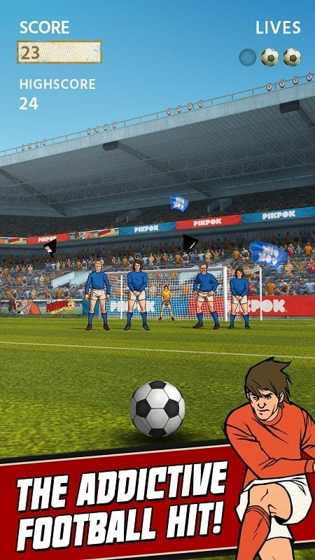 Flick Kick Football Kickoff MOD APK - Taking a free kick