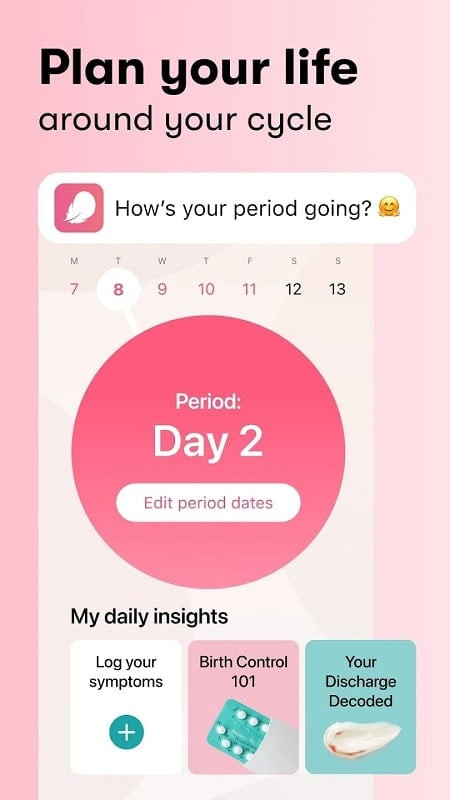 Flo Period Tracker app interface